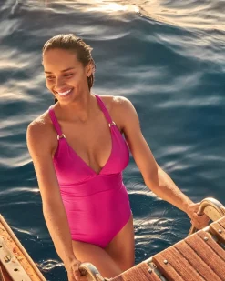 Women Tommy Bahama One-Piece Suits<Island Cays Gold Ring One-Piece Swimsuit