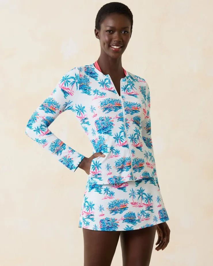 Women Tommy Bahama Beach Coverups<Island Cays Tropical Oasis Rash Guard