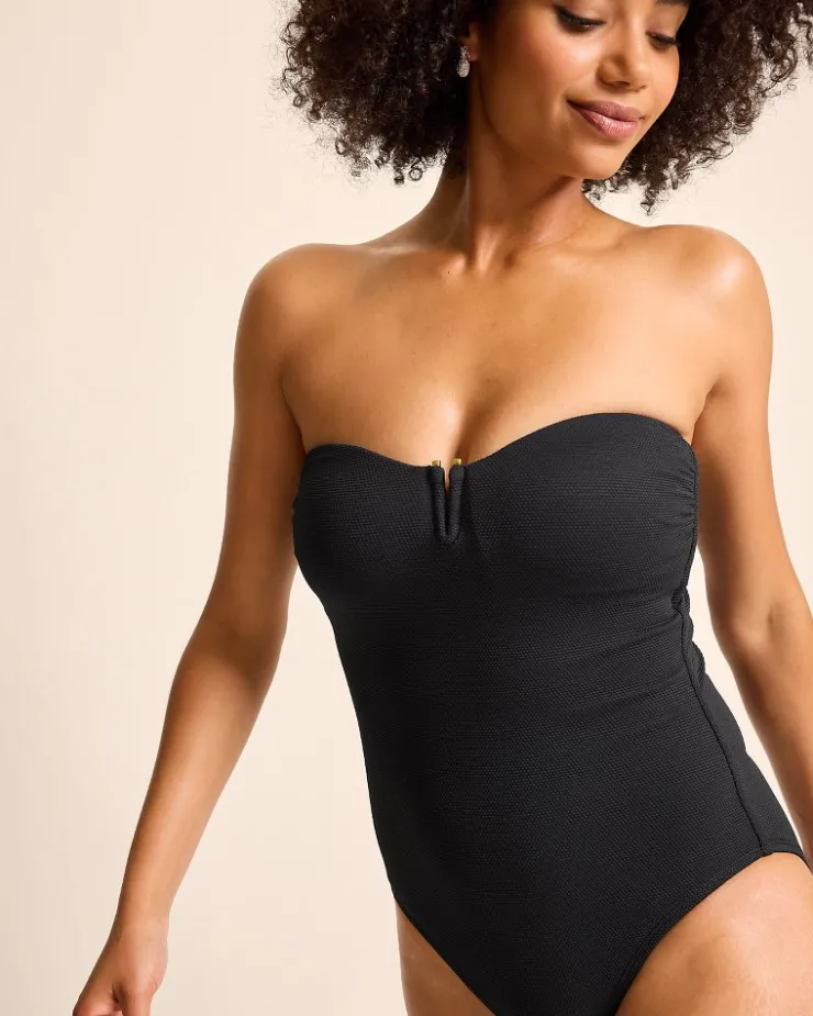 Women Tommy Bahama One-Piece Suits<Island Cays V-Front Bandeau One-Piece Swimsuit