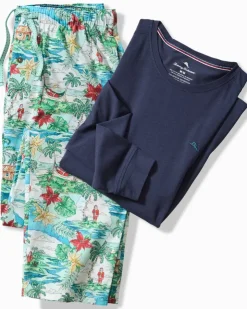 Tommy Bahama Loungewear & Pajamas<Jersey Long Sleeve & Pants Pajama Set
