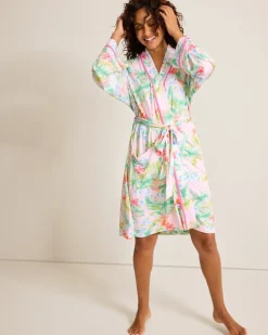 Women Tommy Bahama Sleepwear<Jersey Long-Sleeve Short Robe