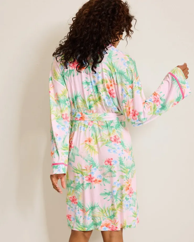 Women Tommy Bahama Sleepwear<Jersey Long-Sleeve Short Robe