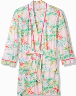 Women Tommy Bahama Sleepwear<Jersey Long-Sleeve Short Robe
