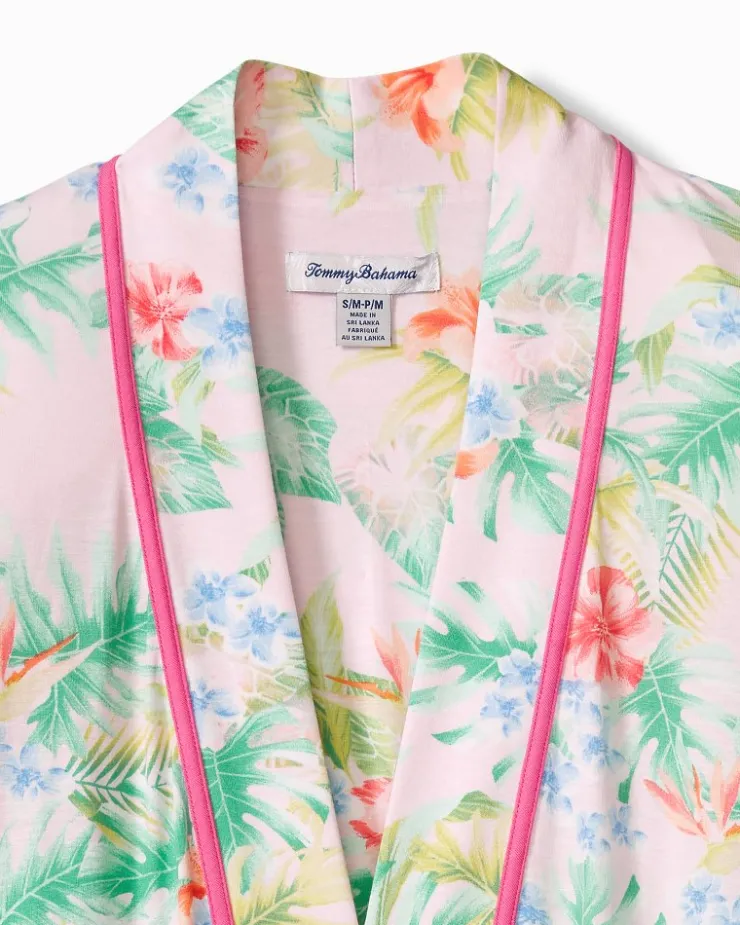 Women Tommy Bahama Sleepwear<Jersey Long-Sleeve Short Robe