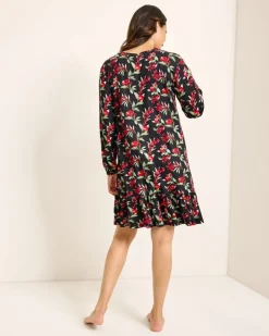 Women Tommy Bahama Sleepwear<Jersey Long-Sleeve Short Sleep Dress