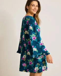 Women Tommy Bahama Sleepwear<Jersey Long-Sleeve Short Sleep Dress