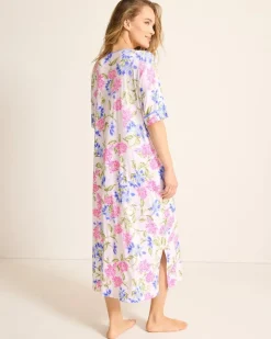 Women Tommy Bahama Sleepwear<Jersey Short-Sleeve Maxi Sleep Caftan