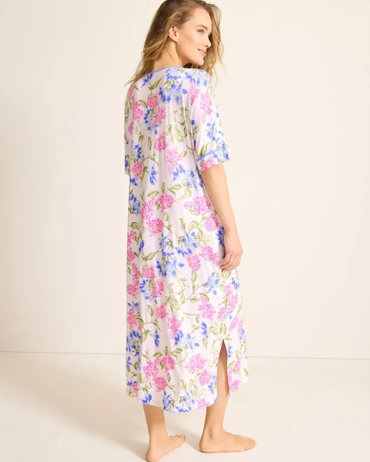 Women Tommy Bahama Sleepwear<Jersey Short-Sleeve Maxi Sleep Caftan