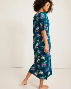 Women Tommy Bahama Sleepwear<Jersey Short-Sleeve Maxi Sleep Caftan