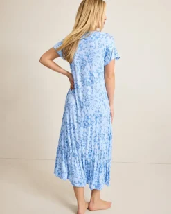 Women Tommy Bahama Sleepwear<Jersey Short-Sleeve Maxi Sleep Dress