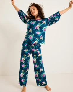 Women Tommy Bahama Sleepwear<Jersey 3/4-Sleeve & Pants Pajama Set