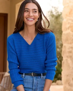 Women Tommy Bahama Sweaters|Tops & Shirts<Jewel Bay Sequin V-Neck Sweater