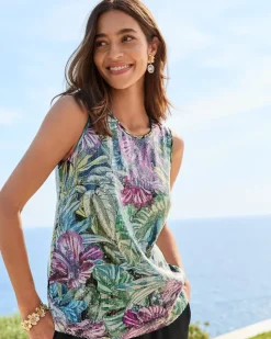 Women Tommy Bahama Tops & Shirts<Jungle Jewels Sequin Shell Top