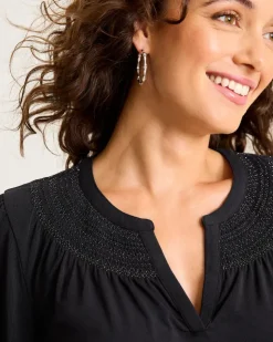 Women Tommy Bahama Tops & Shirts<Kauai Long-Sleeve Smocked Top