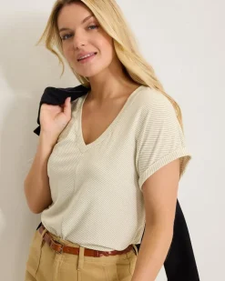 Women Tommy Bahama Loungewear|Tops & Shirts<Kauai Tranquil Sea V-Neck T-Shirt