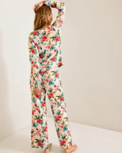 Women Tommy Bahama Sleepwear<Knit Long Sleeve & Pants Pajama Set