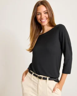 Women Tommy Bahama Loungewear|Tops & Shirts<Kona Isles 3/4-Sleeve Boat-Neck Top