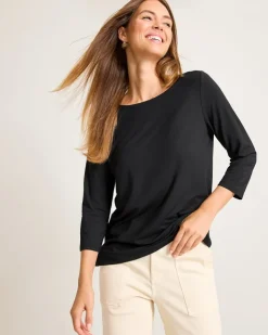 Women Tommy Bahama Loungewear|Tops & Shirts<Kona Isles 3/4-Sleeve Boat-Neck Top