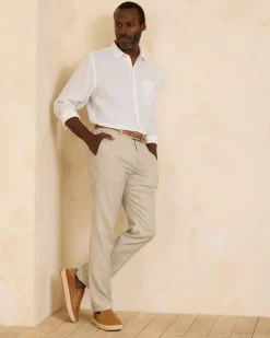Tommy Bahama Pants & Chinos<Latigo Beach Linen-Blend Flat-Front Pants