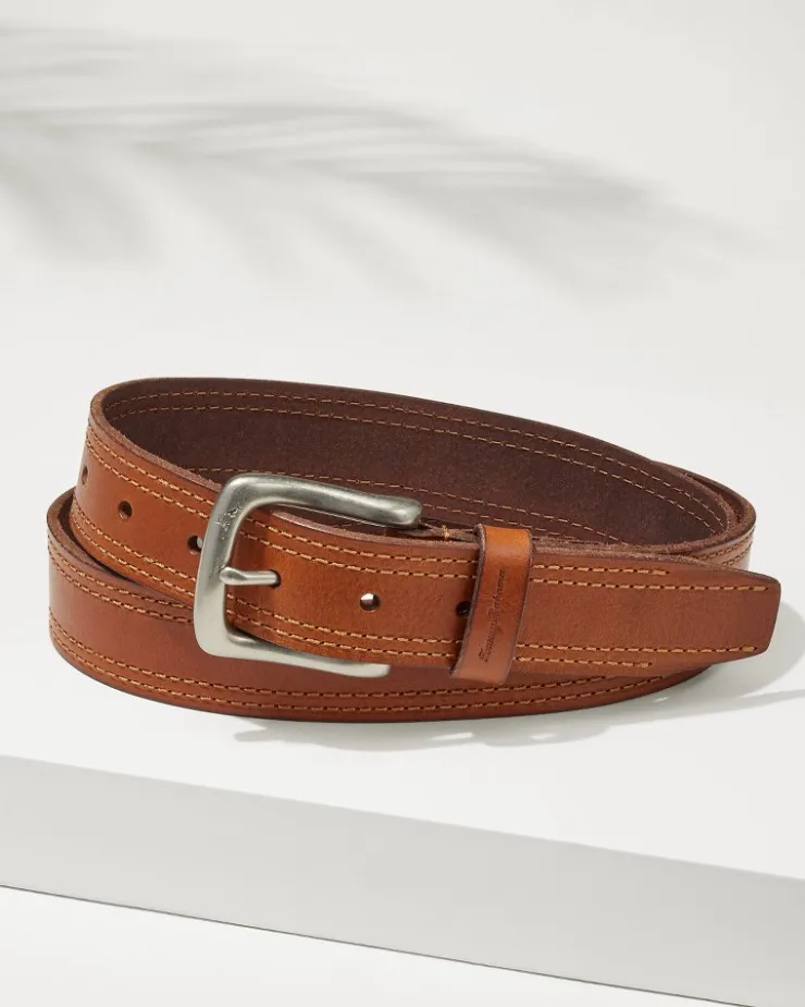 Tommy Bahama Belts<Leather Top-Stitch Belt