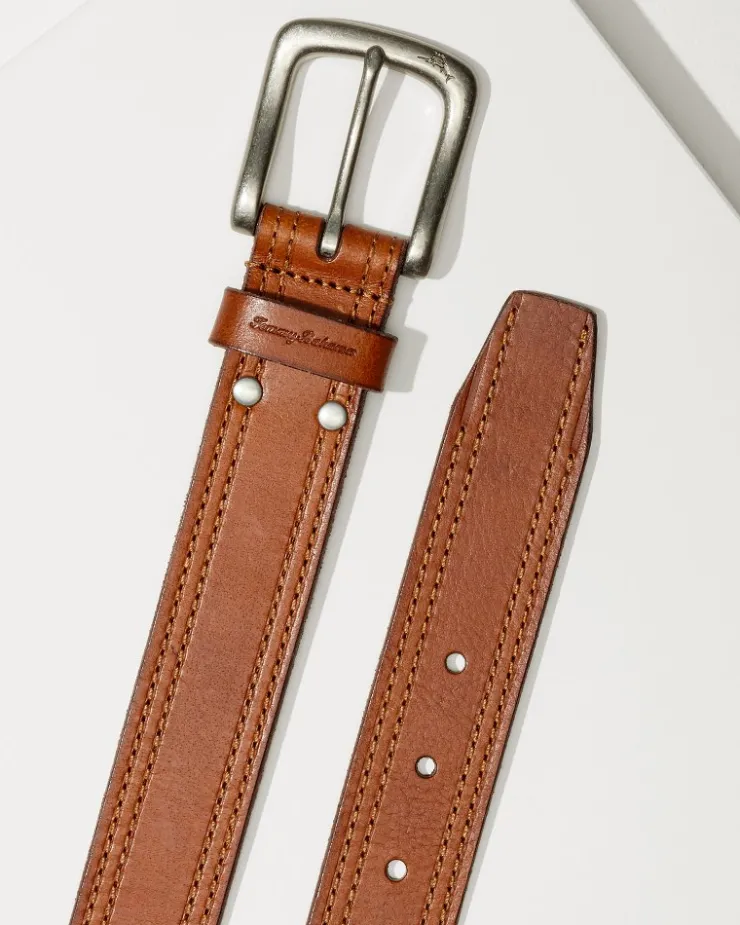 Tommy Bahama Belts<Leather Top-Stitch Belt