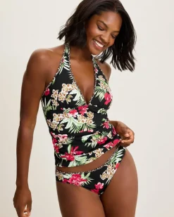 Women Tommy Bahama Tankinis|Bikini Tops<Lily Cat Reversible Halter Tankini Top