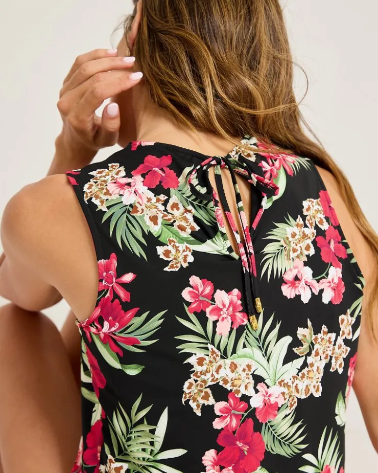 Women Tommy Bahama Beach Coverups|Dresses<Lily Cat Split-Neck Beach Romper