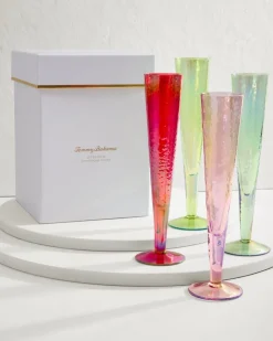 Tommy Bahama Drinkware & Bar<Luster Champagne Glasses — Set of 4