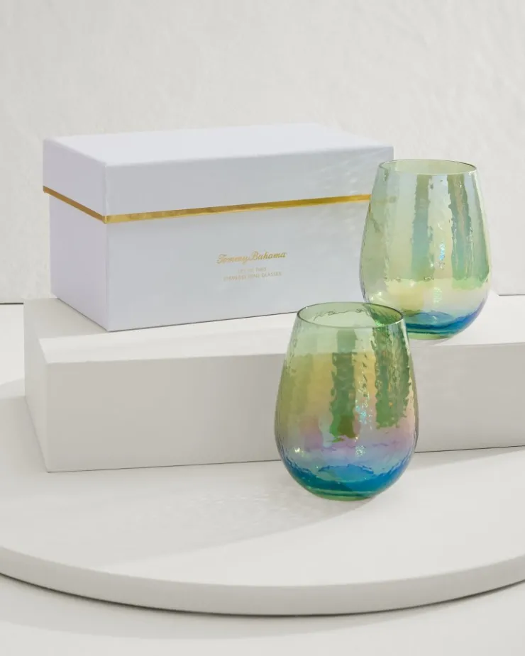Tommy Bahama Drinkware & Bar<Luster Stemless Wine Glasses — Set of 2