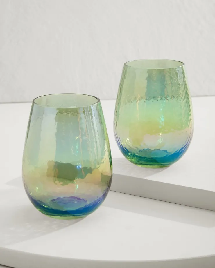 Tommy Bahama Drinkware & Bar<Luster Stemless Wine Glasses — Set of 2