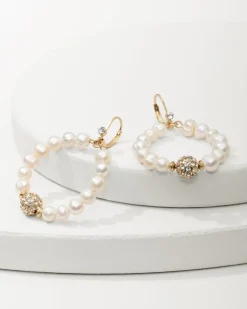 Women Tommy Bahama Jewelry<Madeira Pearl Statement Drop Hoop Earrings