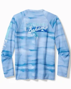 Tommy Bahama T-Shirts|Swim & Boardshorts<Malibu Fronds Crew IslandZone® Rash Guard