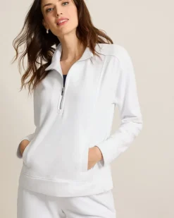 Women Tommy Bahama Loungewear|Sweaters<Marina Del Mar Half-Zip Sweatshirt