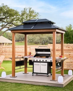 Tommy Bahama Gazebos<Maui Grill Galvanized Steel Roof Shelter