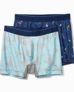 Tommy Bahama Underwear|Loungewear & Pajamas<Mesh Tech Tropic Print Boxer Briefs — 2-Pack