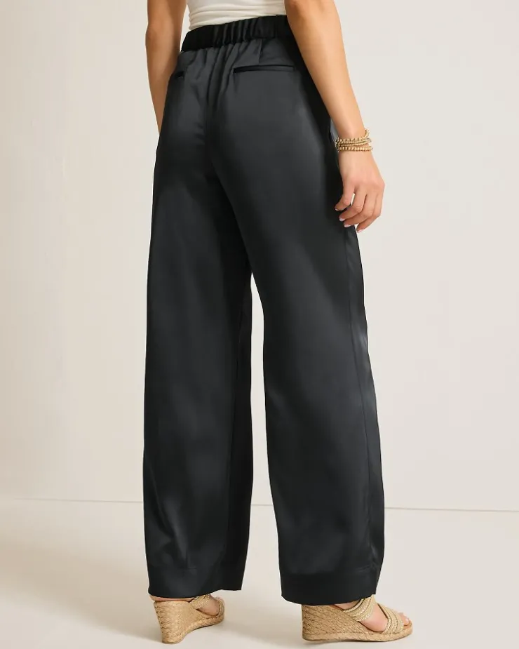 Women Tommy Bahama Pants & Crops<Midnight Sea Satin Easy Pants