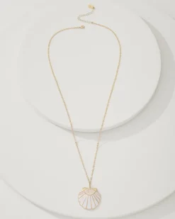 Women Tommy Bahama Jewelry<Moments in Paradise Mother of Pearl and Shell Pendant Necklace