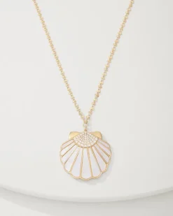 Women Tommy Bahama Jewelry<Moments in Paradise Mother of Pearl and Shell Pendant Necklace