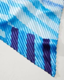 Women Tommy Bahama Scarves & Wraps<Mosaic Stripes Pleated Diamond Scarf