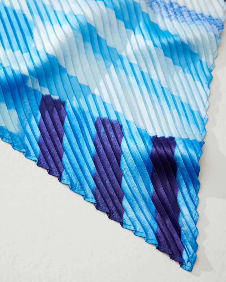 Women Tommy Bahama Scarves & Wraps<Mosaic Stripes Pleated Diamond Scarf