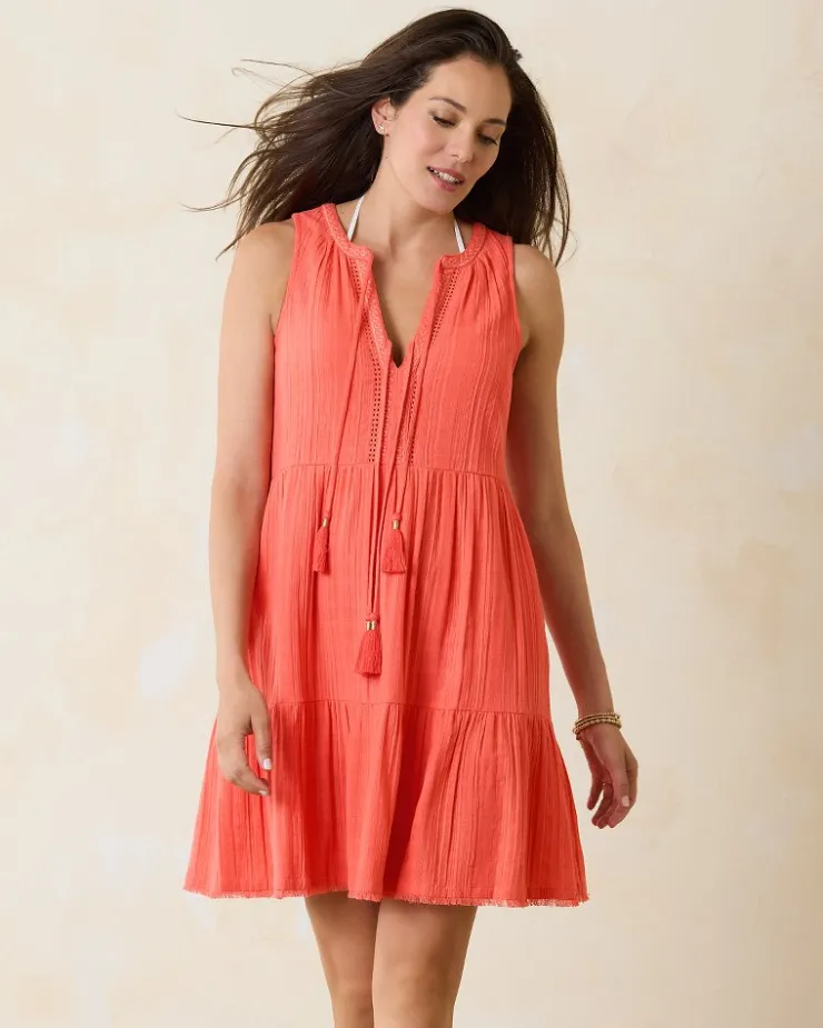 Women Tommy Bahama Beach Coverups|Dresses<Mykonos Textured Gauze Coverup Dress