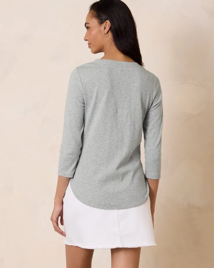 Women Tommy Bahama Tops & Shirts<NFL Ashby Isles 3/4-Sleeve T-Shirt