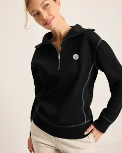 Women Tommy Bahama Sweatshirts<NFL Tobago Bay Half-Zip Sweatshirt