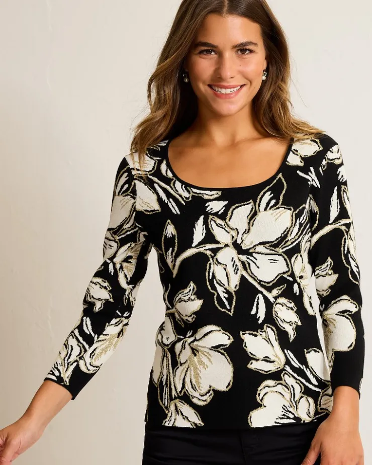 Women Tommy Bahama Sweaters|Tops & Shirts<Noche Mar Jacquard Sweater