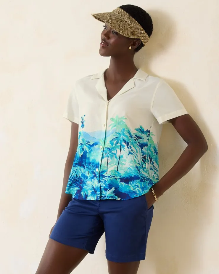 Women Tommy Bahama Tops & Shirts<Oceanside Views Talulla Silk Camp Shirt