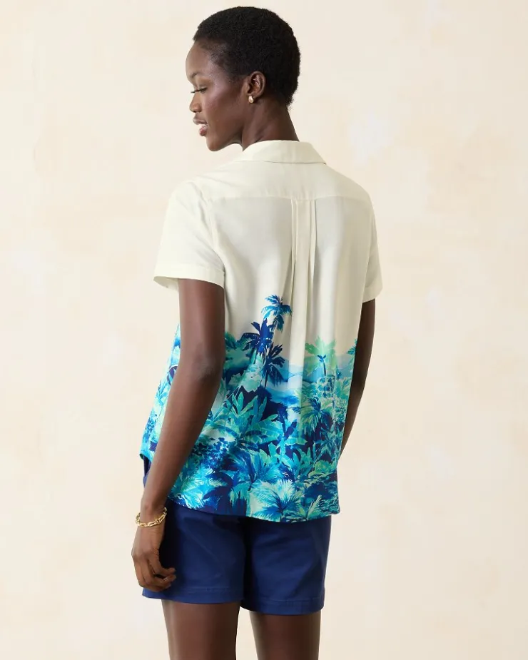 Women Tommy Bahama Tops & Shirts<Oceanside Views Talulla Silk Camp Shirt