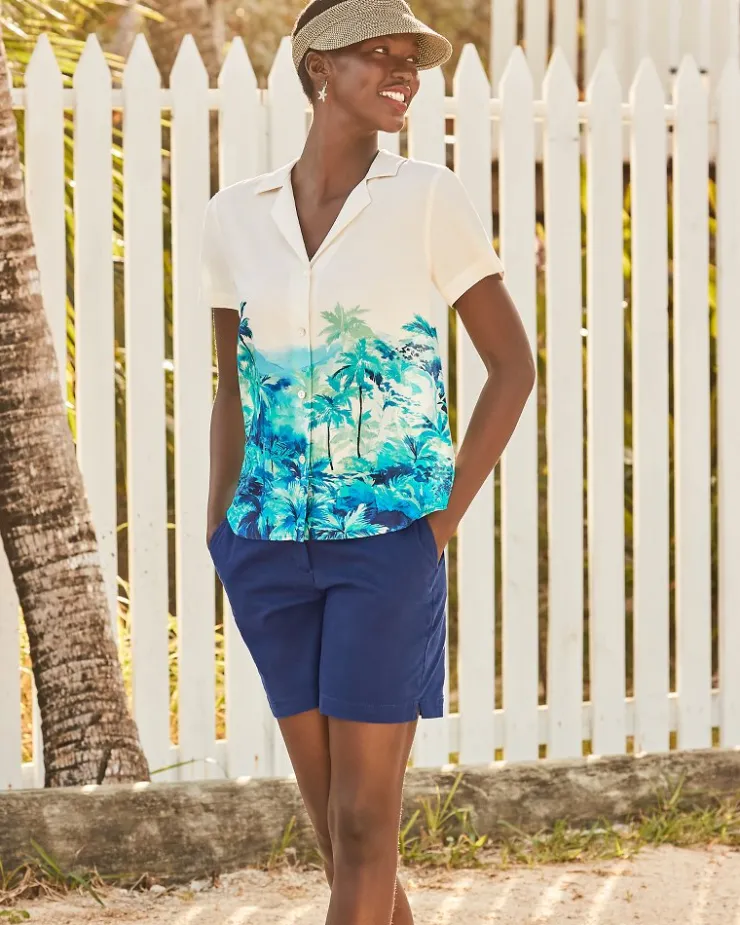 Women Tommy Bahama Tops & Shirts<Oceanside Views Talulla Silk Camp Shirt