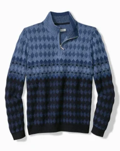 Tommy Bahama Sweaters<Ombré Argyle Half-Zip Sweater