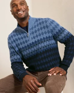 Tommy Bahama Sweaters<Ombré Argyle Half-Zip Sweater