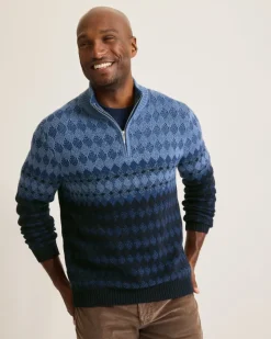 Tommy Bahama Sweaters<Ombré Argyle Half-Zip Sweater